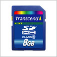 Transcend 8GB Secure Digital High-Capacity(SDHC) Class 6 SD 